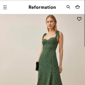 Reformation Nadira Dress in Coriander 💚